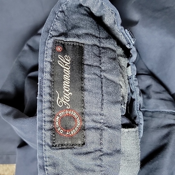 Faconnable navy lightweight cotton cuffed hem pleated trouser/pant - Picture 11 of 14